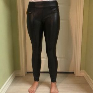 Drew Anthropologie black vegan leather pants
